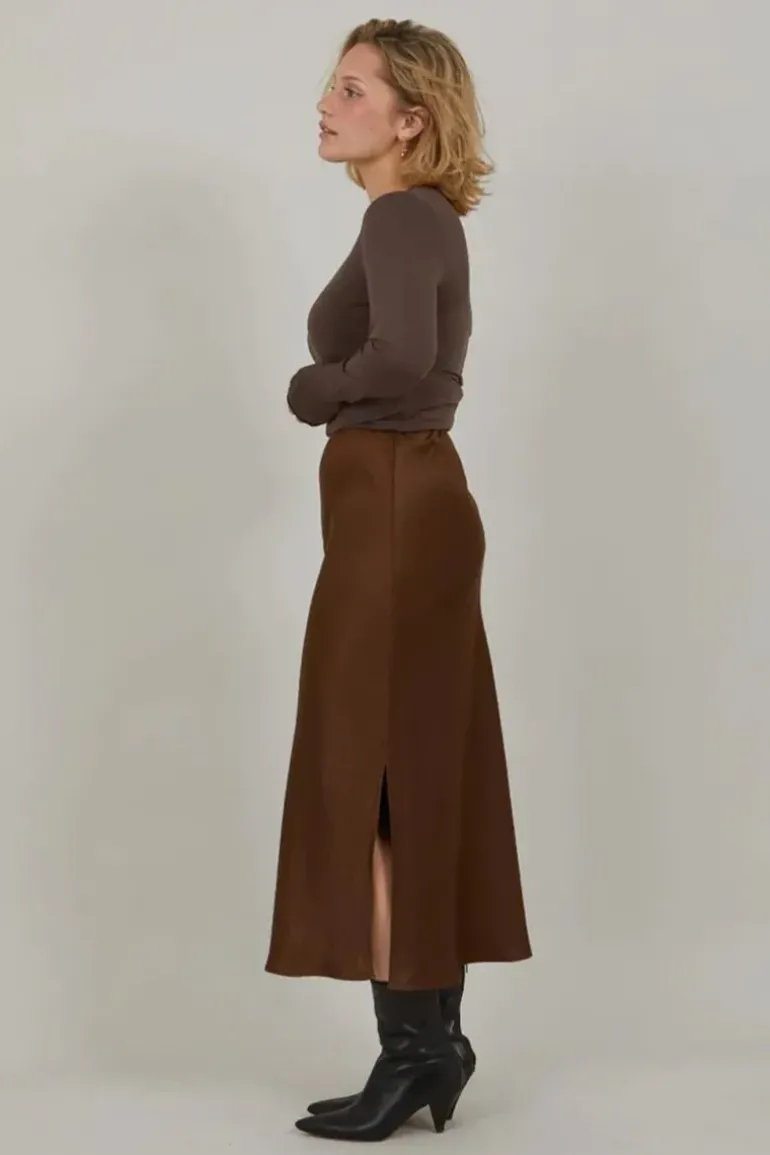 Coster Skylar Skirt In Bronze