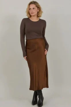 Coster Skylar Skirt In Bronze