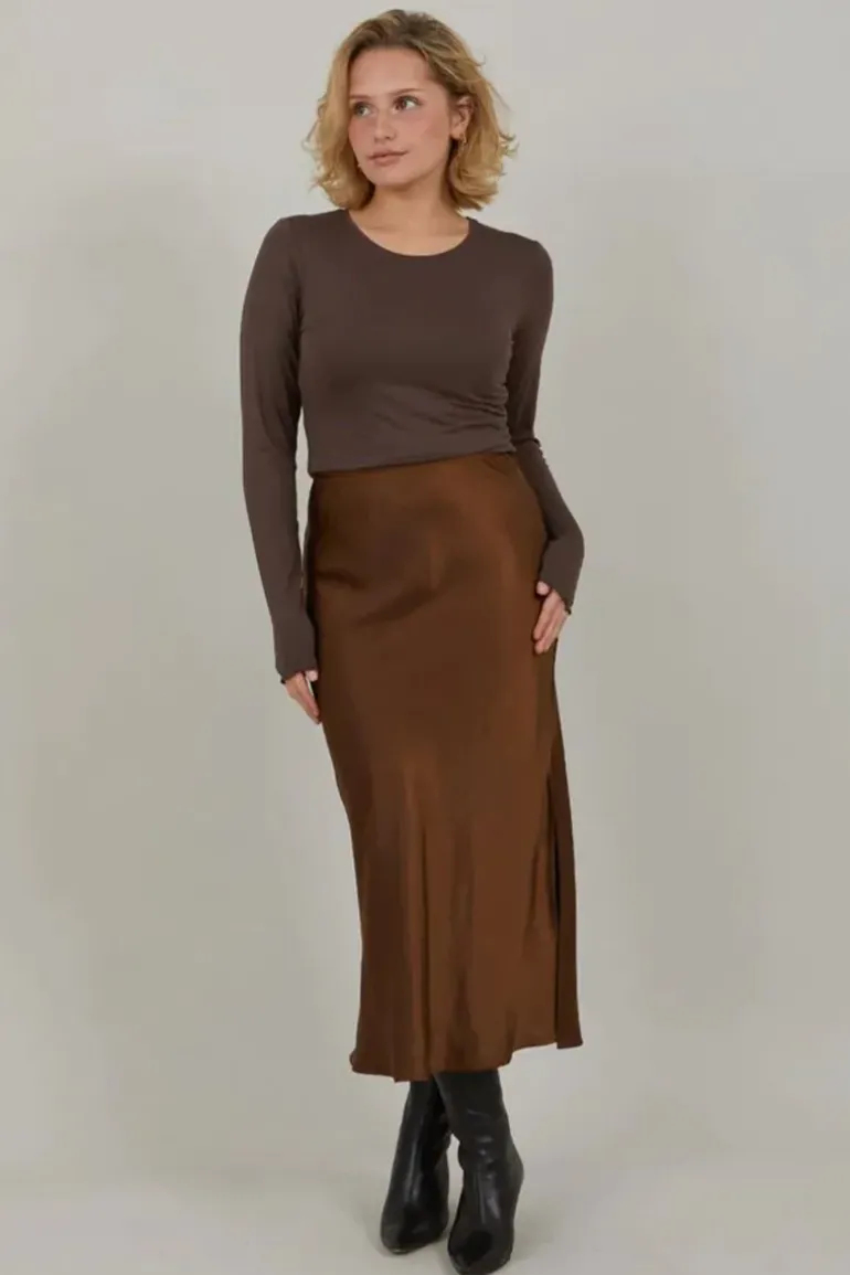 Coster Skylar Skirt In Bronze