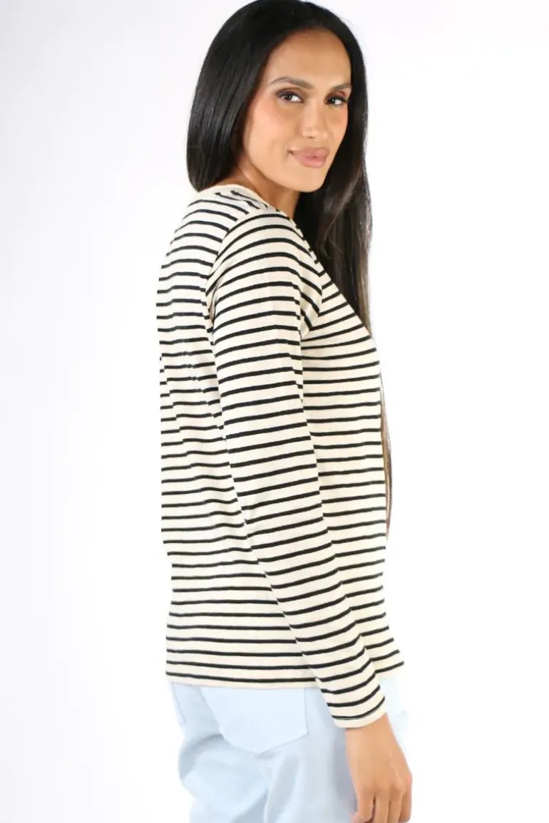 Coster Striped T-Shirt In Black