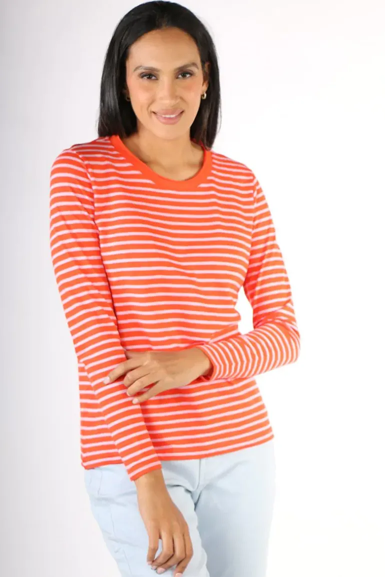 Coster Striped T-Shirt In Pink