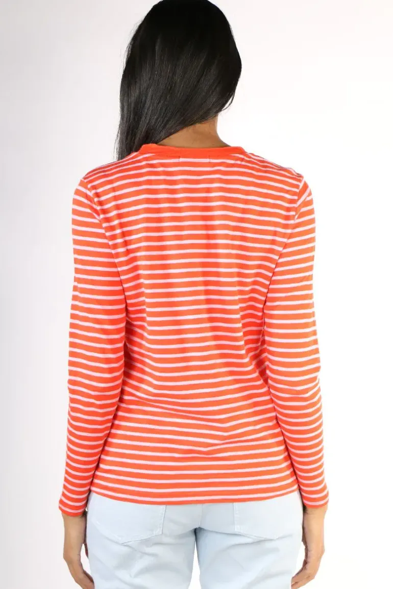 Coster Striped T-Shirt In Pink