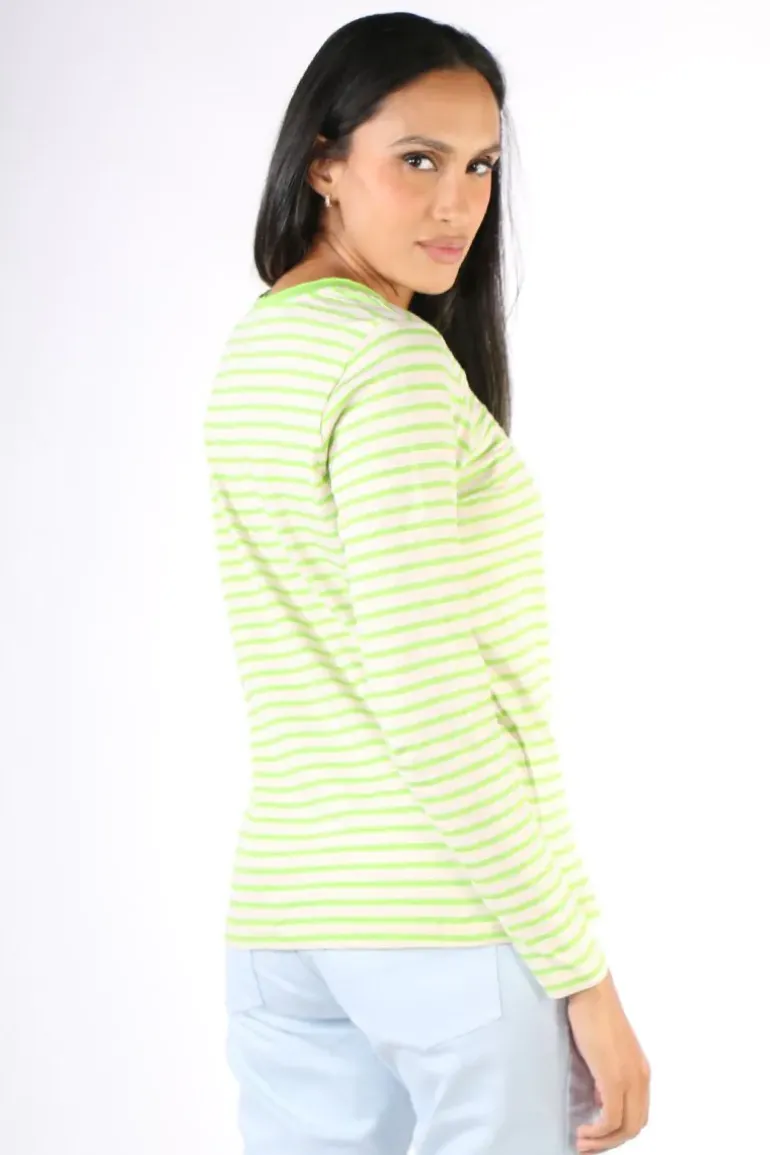 Coster Striped T-Shirt In Green