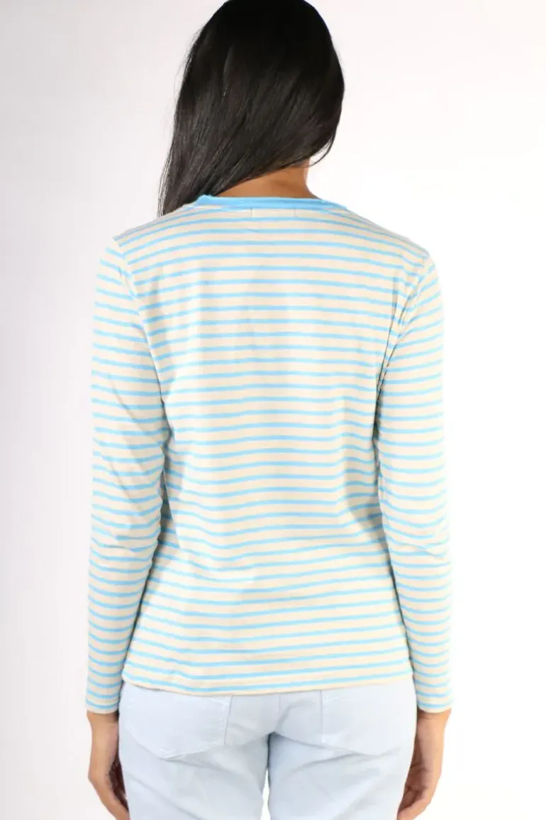 Coster Striped T-Shirt In Blue