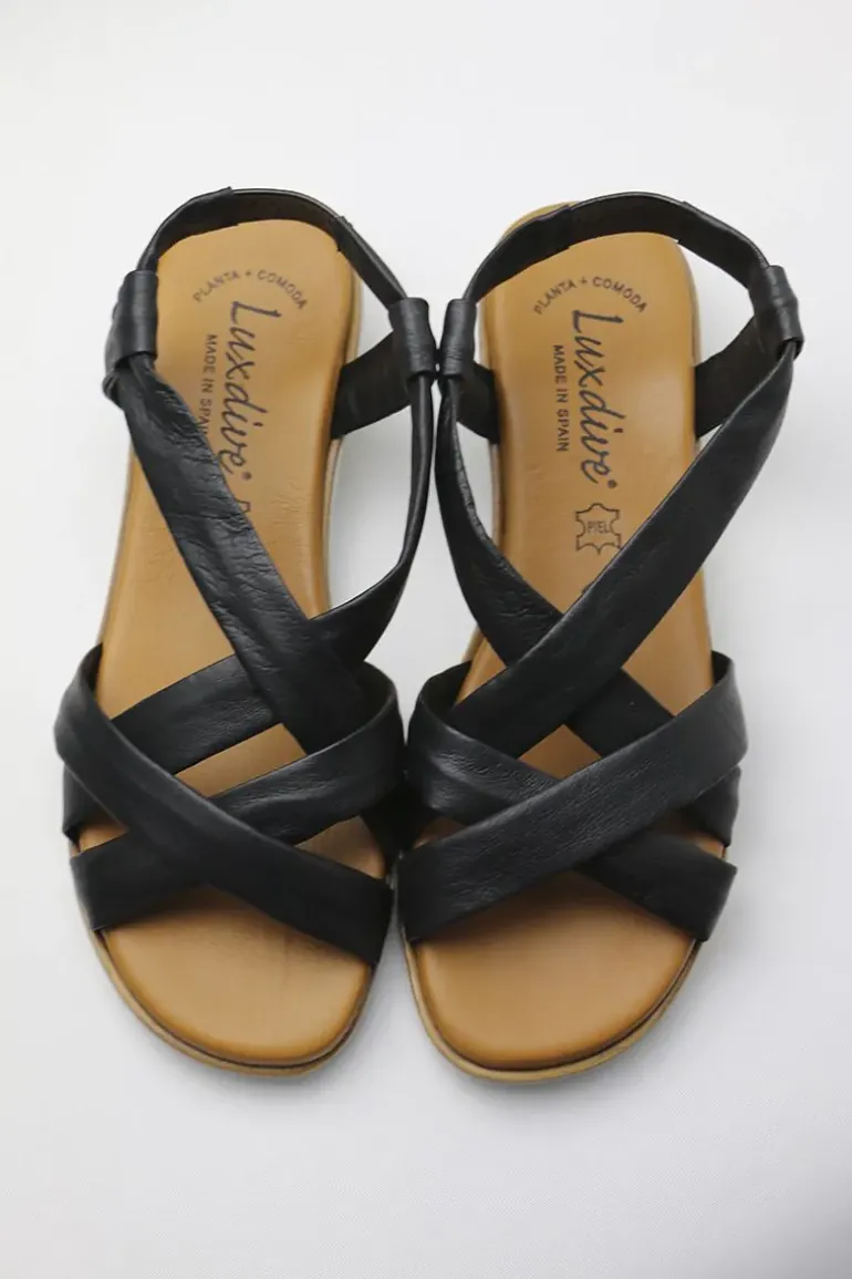 Criss Cross Sandal By Luxedixe In Black