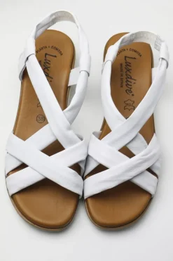 Criss Cross Sandal By Luxedixe In White