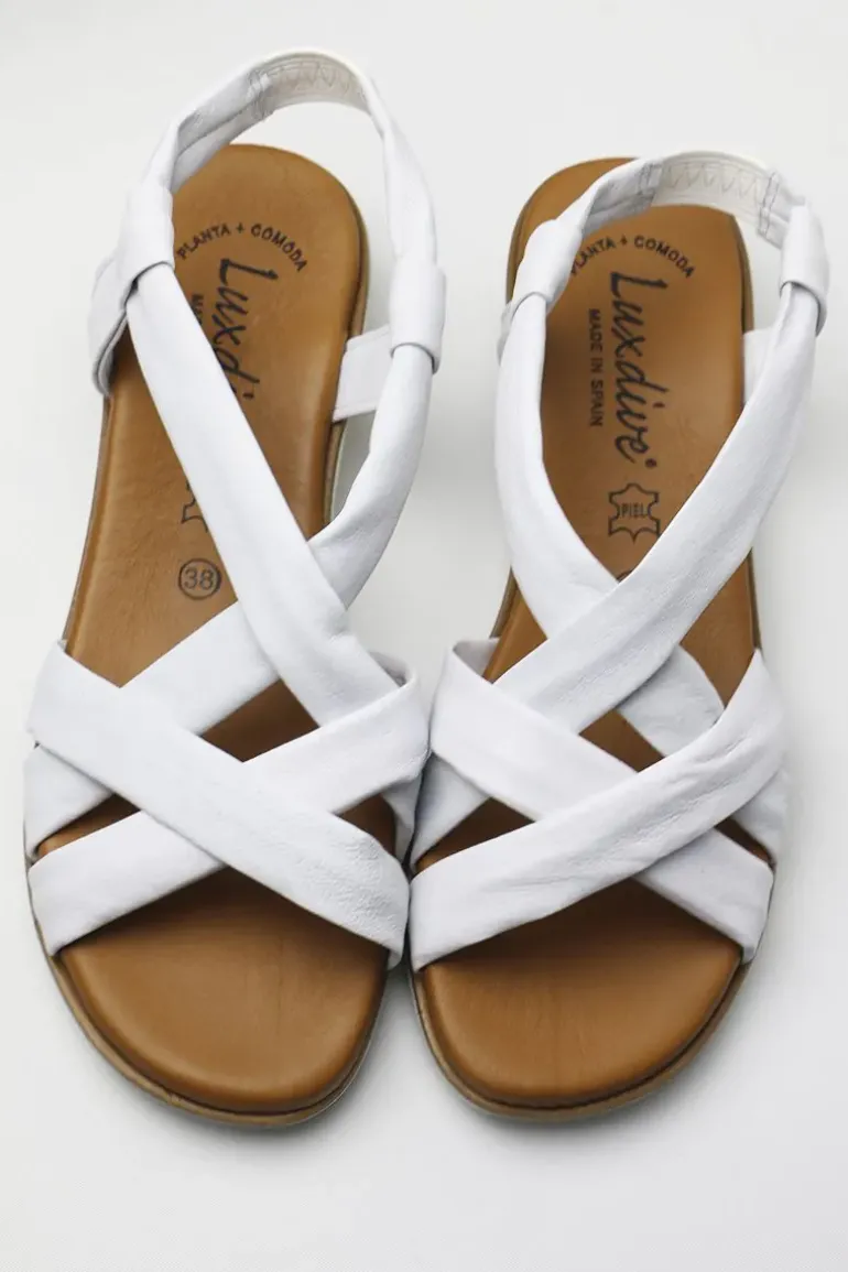 Criss Cross Sandal By Luxedixe In White