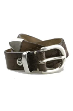 Croc Belt By B.Belt In Steel