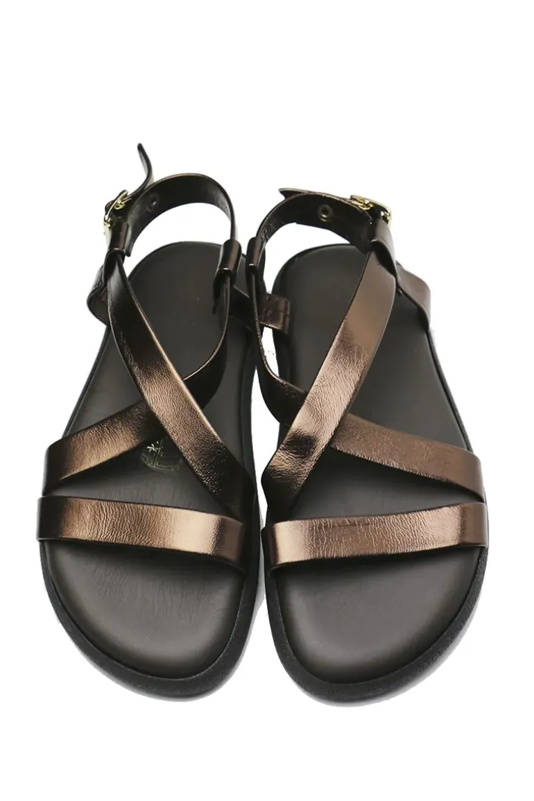 Crossover Sandal By Antichi Romani In Bronze