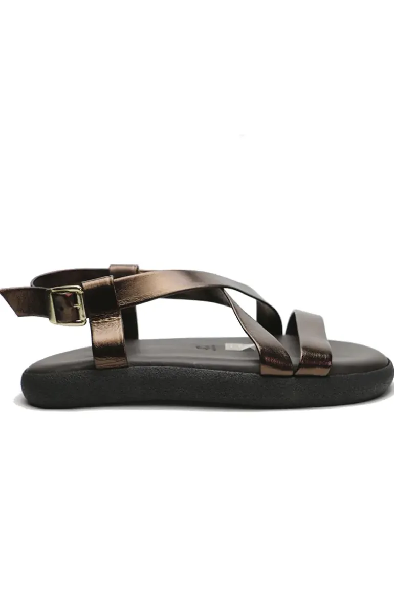 Crossover Sandal By Antichi Romani In Bronze