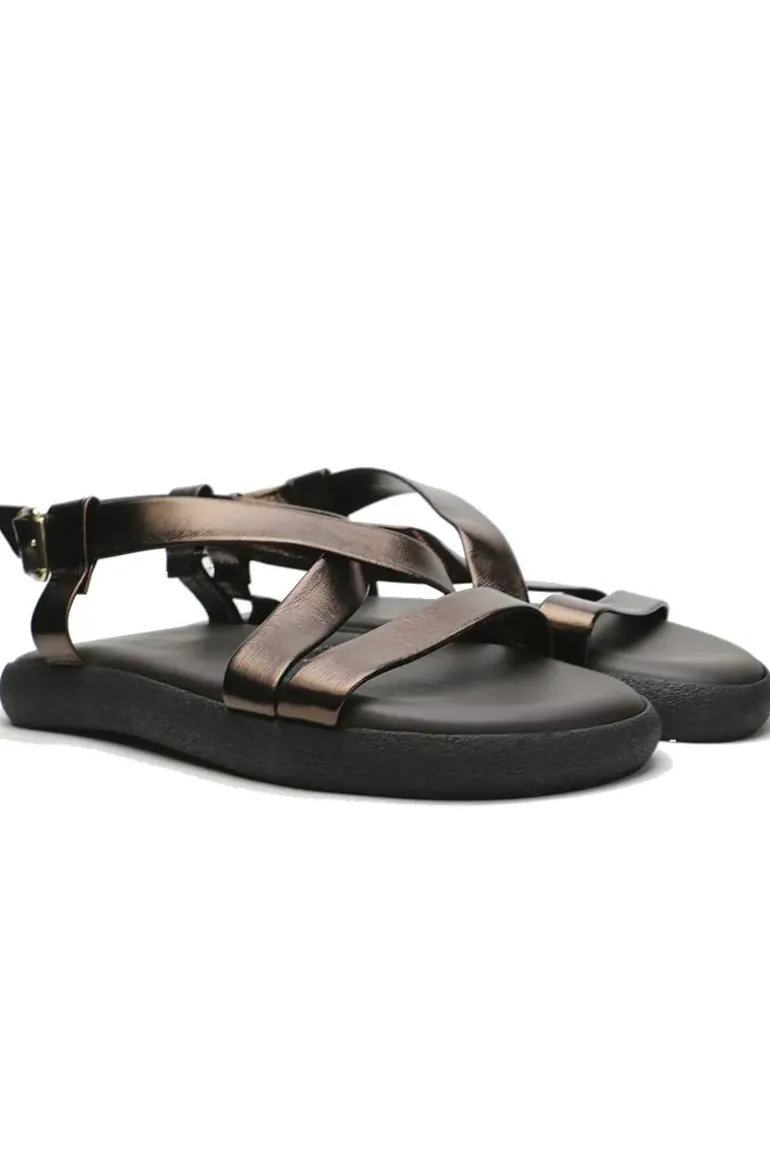 Crossover Sandal By Antichi Romani In Bronze