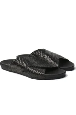 Crossover Woven Slide By Donna Piu In Black