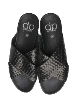 Crossover Woven Slide By Donna Piu In Black