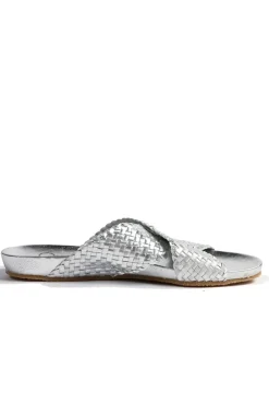 Crossover Woven Slide By Donna Piu In Silver