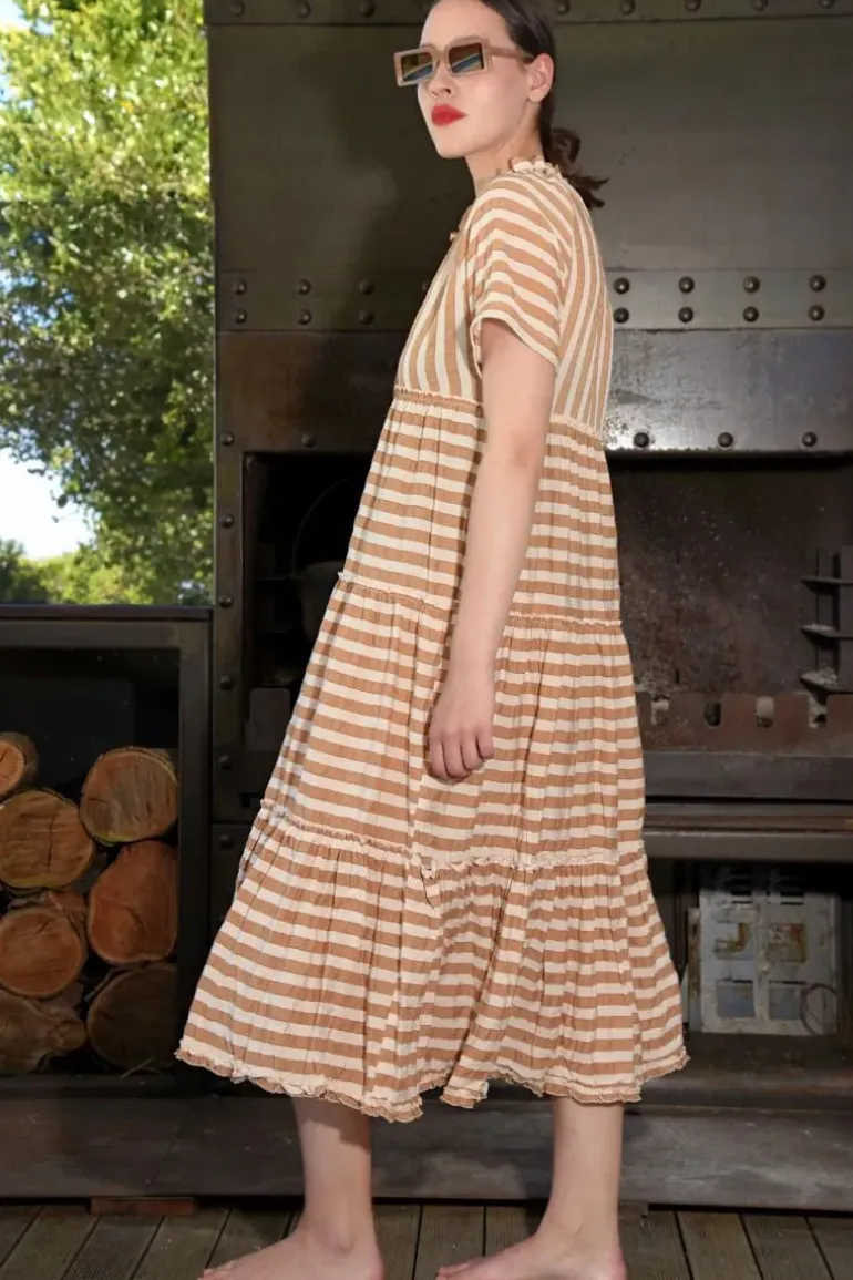 Curate A New Journey Dress In Coffee
