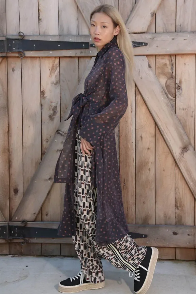 Curate Deep Pockets Wide Leg Pants In Print