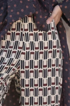 Curate Deep Pockets Wide Leg Pants In Print