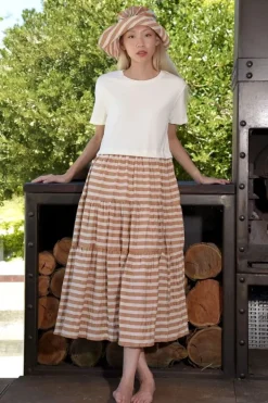 Curate Take A Twirl Dress In Coffee