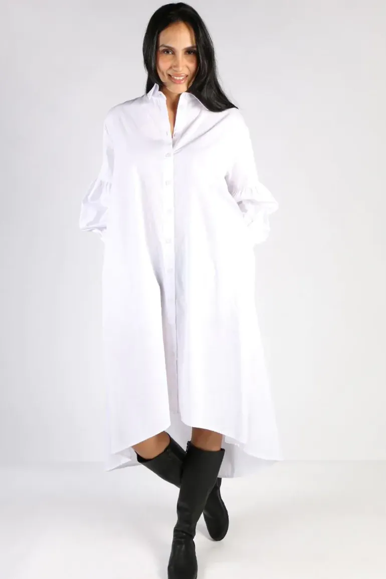 Curate Thread Lightly Dress In White