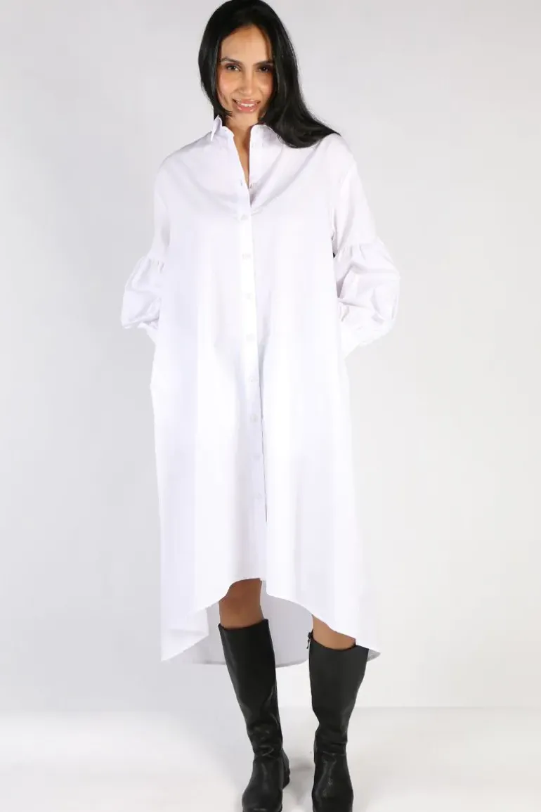 Curate Thread Lightly Dress In White