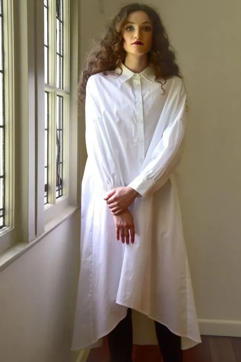 Curate Thread Lightly Dress In White