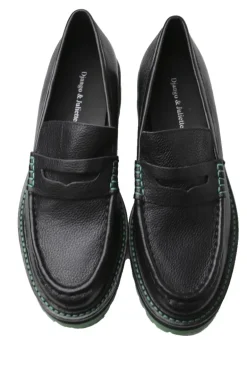 Django And Juliette Flout Loafer In Black And Green