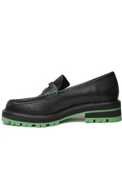 Django And Juliette Flout Loafer In Black And Green