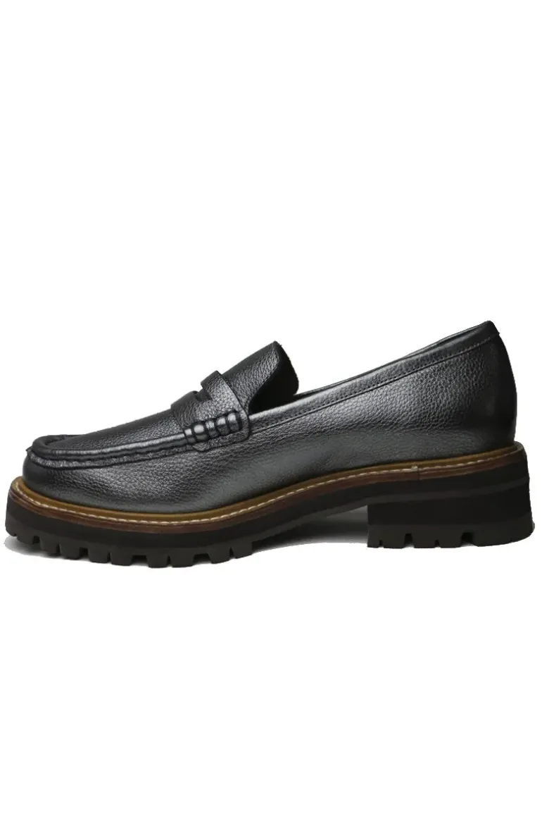 Django And Juliette Flout Loafer In Metallic Charcoal