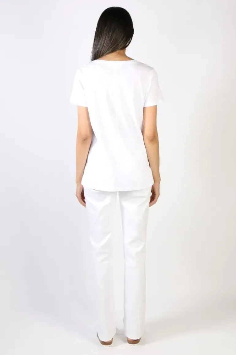 Easy V Neck Tee By Jump In White