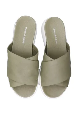 Elvina Slide In Khaki By Django & Juliette