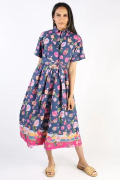 Emily Lovelock Fifties Dress In Blue