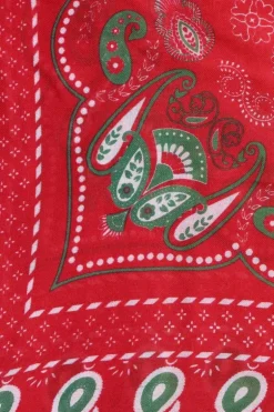 Erfurt Soft Printed Wool Scarf In Red