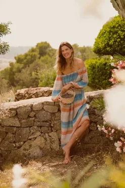 Estilo Carletta Maxi Dress In Aqua