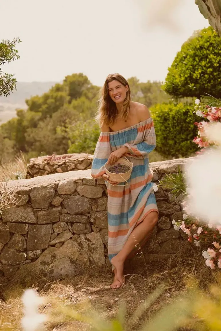 Estilo Carletta Maxi Dress In Aqua