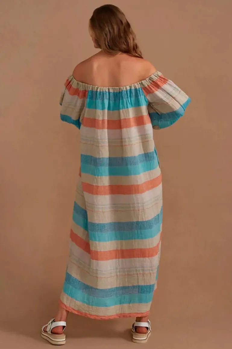 Estilo Carletta Maxi Dress In Aqua