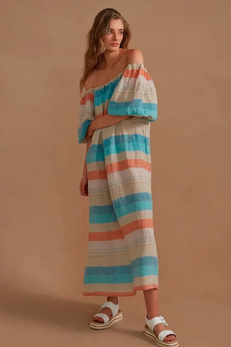 Estilo Carletta Maxi Dress In Aqua
