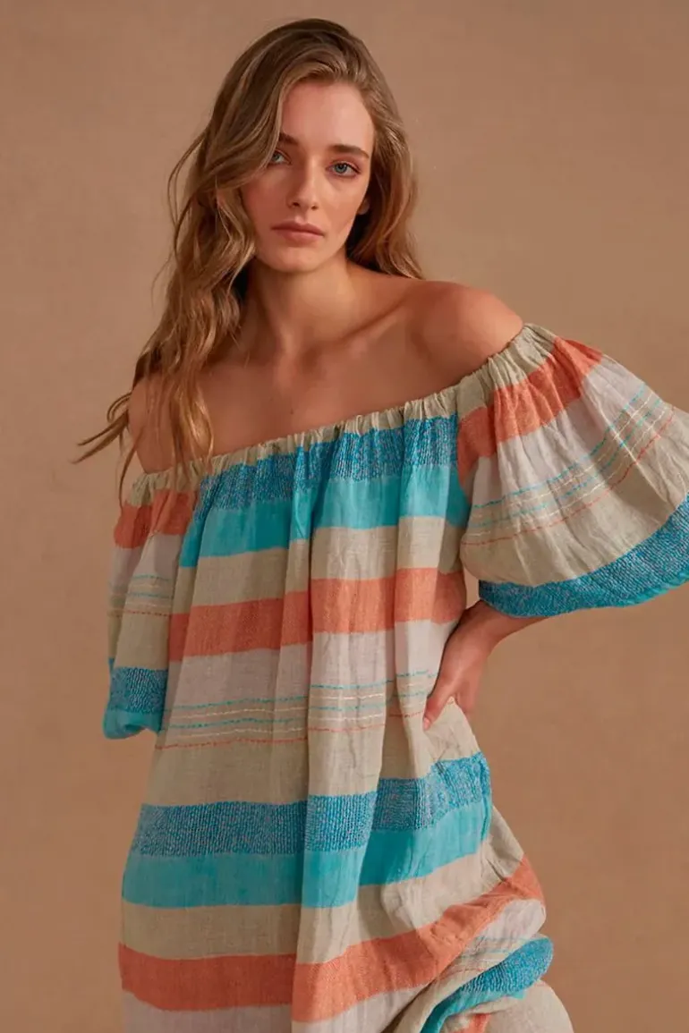 Estilo Carletta Maxi Dress In Aqua