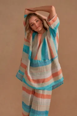 Estilo Nerano Top In Aqua