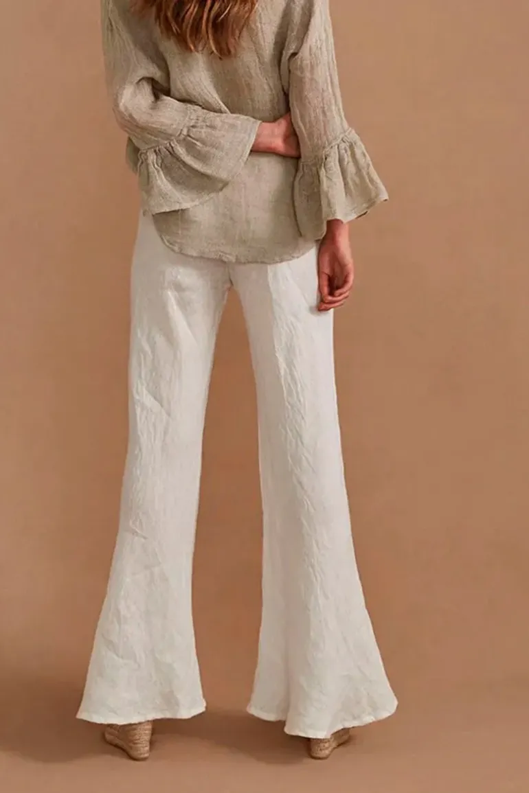 Estilo Novo Flare Pant In Panna