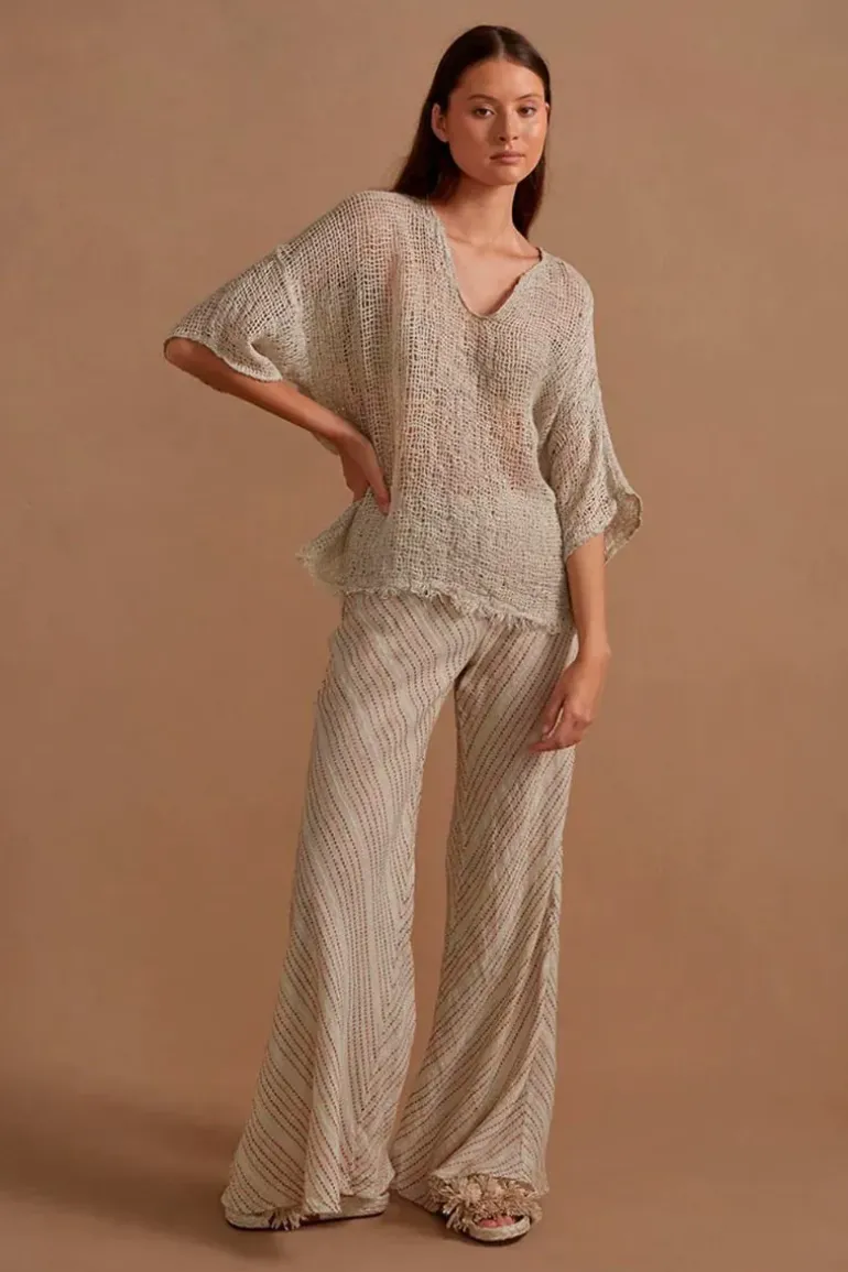 Estilo Novo Flare Pant In Stripe