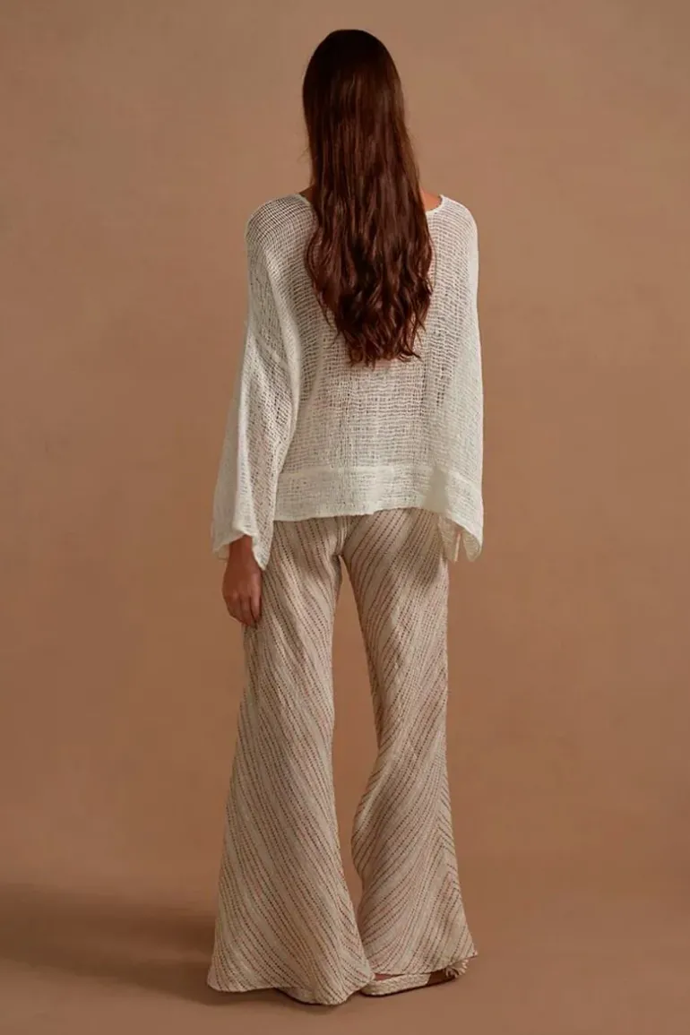 Estilo Novo Flare Pant In Stripe