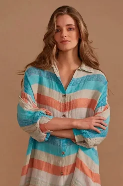 Estilo Sari Maxi Dress In Aqua