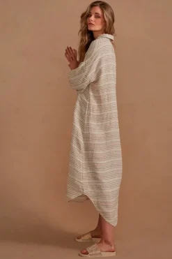 Estilo Sari Maxi Dress In Stripe