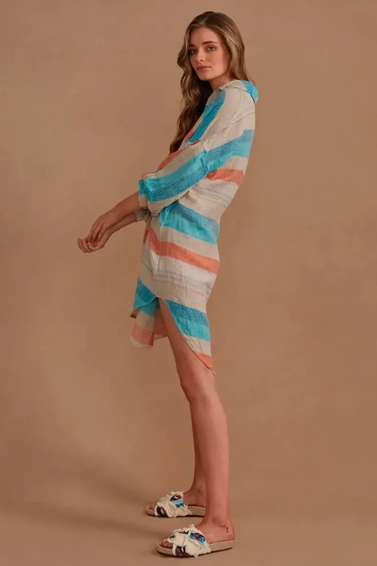 Estilo Sari Midi Dress In Aqua