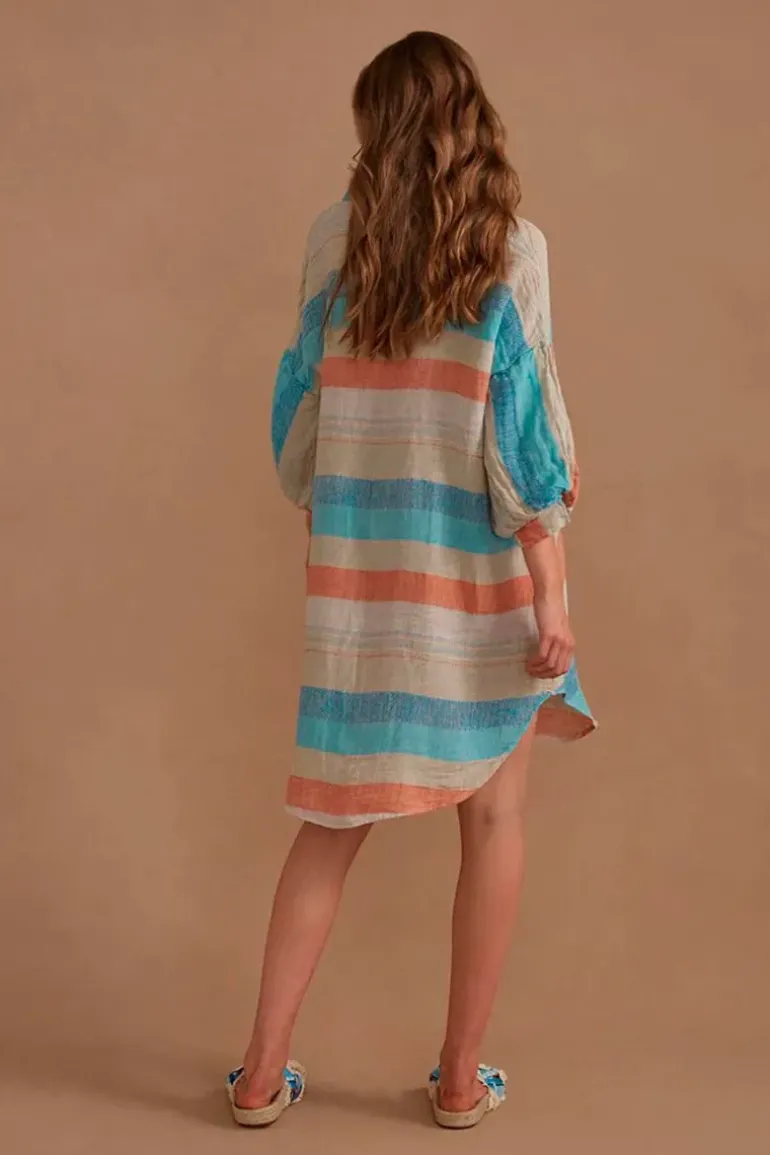 Estilo Sari Midi Dress In Aqua