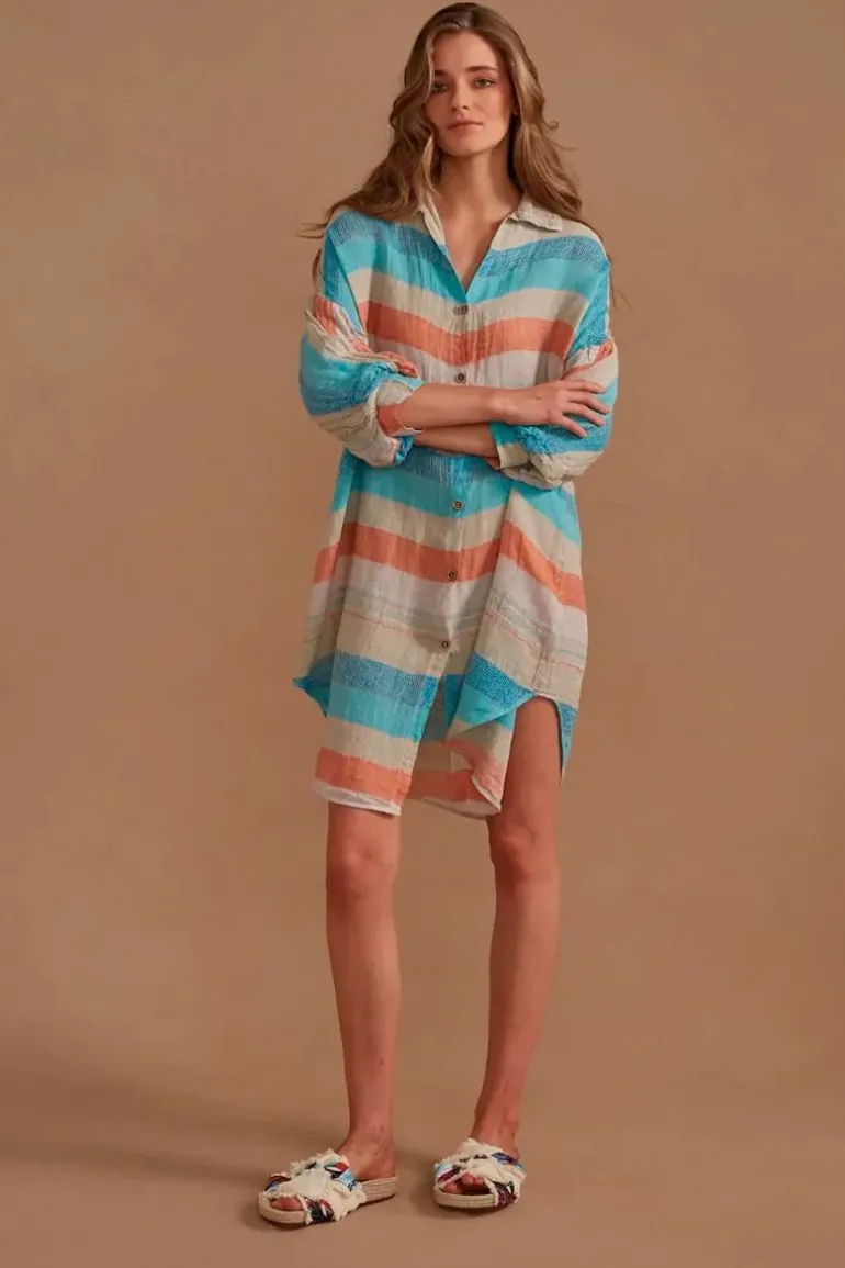 Estilo Sari Midi Dress In Aqua