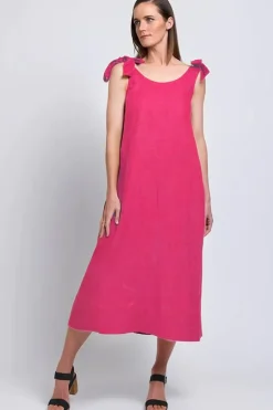Foil Bali Tie Dress In Pink