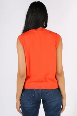 Foil Chain Reaction Vest In Orange
