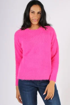 Foil Fluff Love Sweater In Pink
