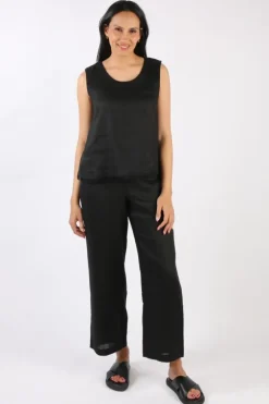 Foil Fringe Benefits Shell Top In Black
